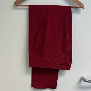 Theory Women’s Red Wool Dress Pants